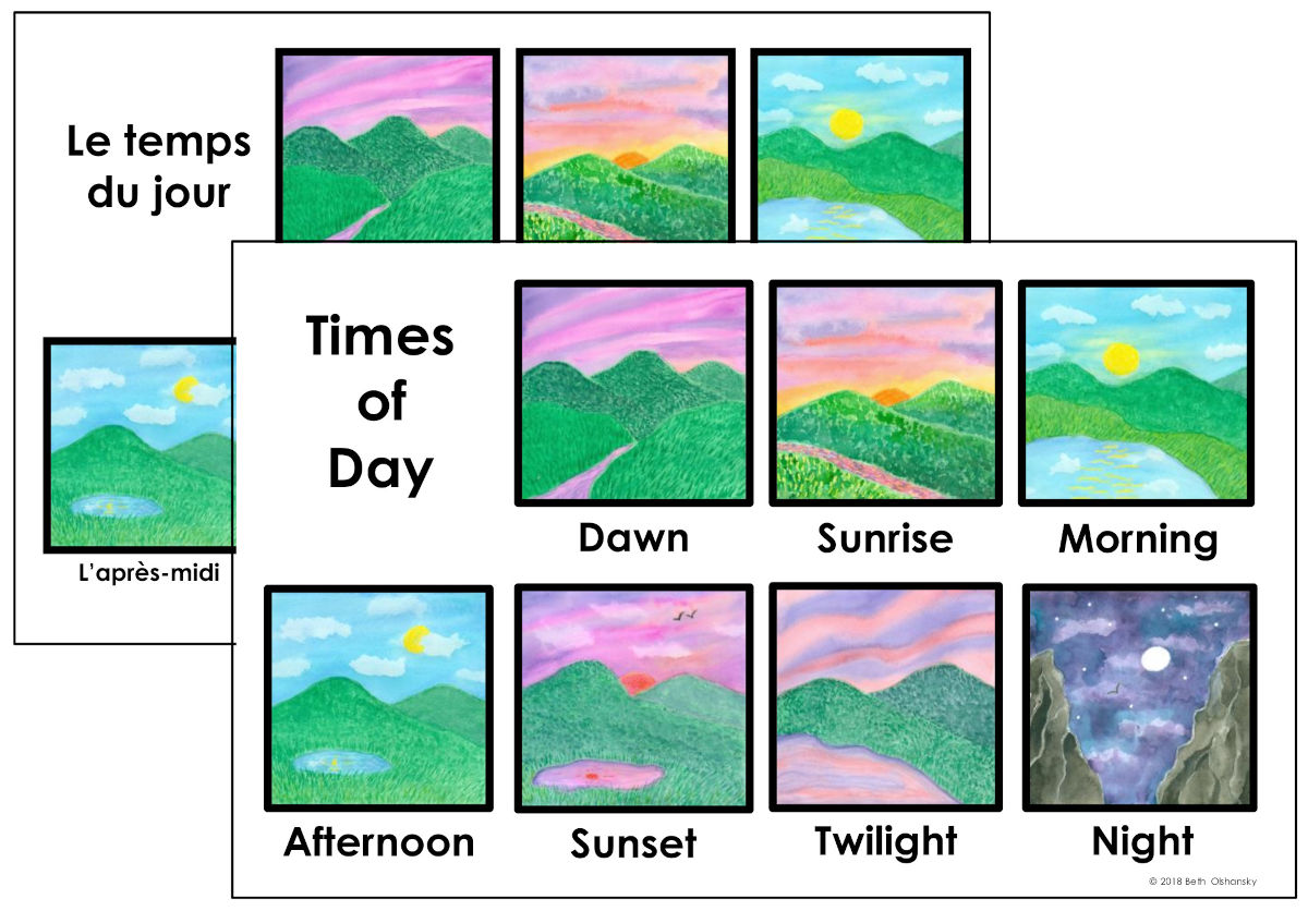 Images of the Times of Day posters