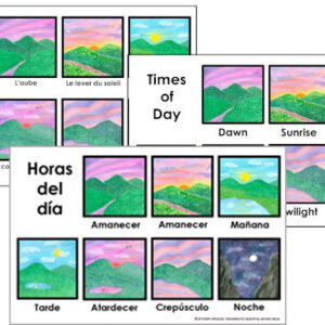 Time of Day poster 11" x 17" English, French, or Spanish
