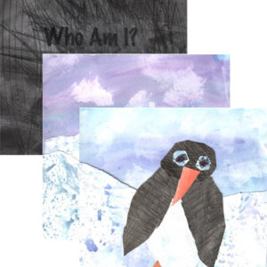 Who Am I? Penguin Trifold by Asher Parsons using the simplified painting process