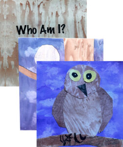 Who Am I? Owl Trifold using the simplified painting process